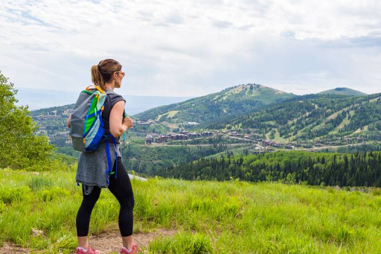 Hiking Trails Park City Utah - Woman Hiking