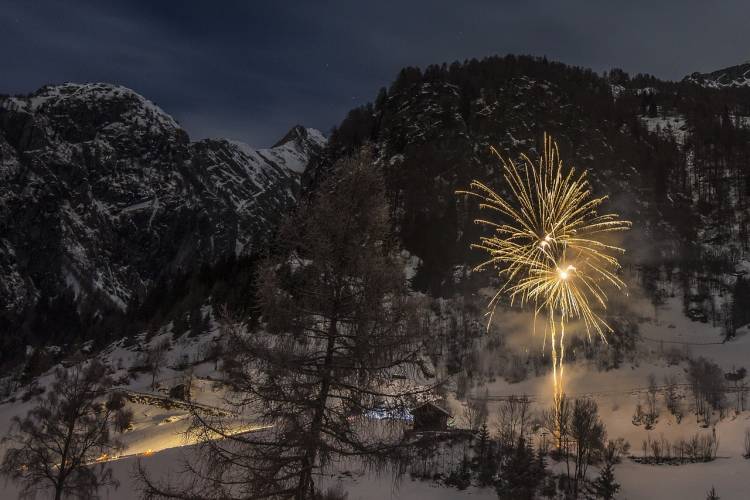 Silver Sky Night - Winter Fireworks display